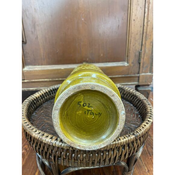 Bitossi Green Art Pottery Vase by Aldo Londi for Rosenthal Netter, Signed Italy - Picture 3 of 7